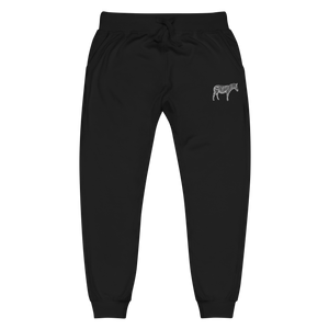 BLACK AND WHITE CLASSIC EMBROIDERED UNISEX ZEBRA SWEATS