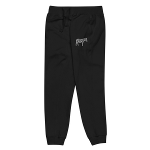 BLACK AND WHITE CLASSIC EMBROIDERED UNISEX ZEBRA SWEATS