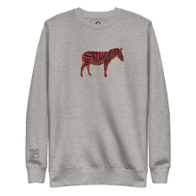 Load image into Gallery viewer, CLASSIC EMBROIDERED UNISEX ZEBRA SWEATSHIRT
