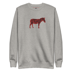 CLASSIC EMBROIDERED UNISEX ZEBRA SWEATSHIRT