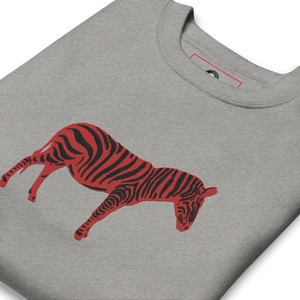 CLASSIC EMBROIDERED UNISEX ZEBRA SWEATSHIRT